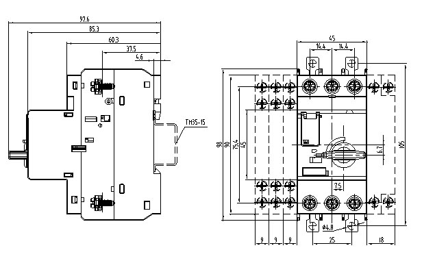 Overall and Mounting Dimensioned Chart Overall and Mounting Dimensioned Chart